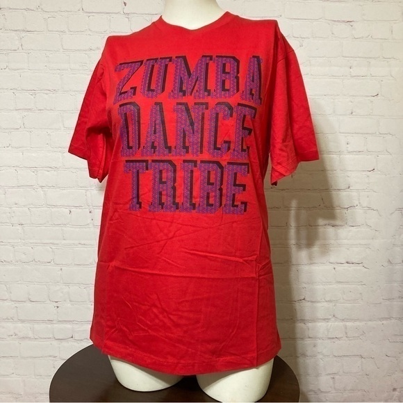 Zumba Fitness Tops - ZUMBA T-Shirt “ZUMBA DANCE TRIBE” customazible 100% cotton Large new